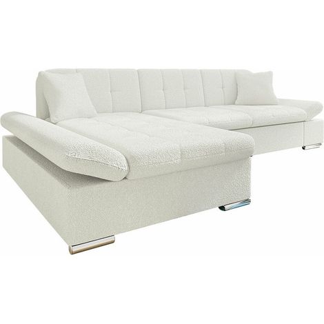 Sofá rinconero Comfivo 250, Baloo 2073, Función de descanso, Almacenaje, 278x161x76cm, 0