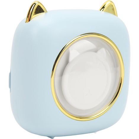 Mini imprimante de poche thermique portable, sans fil Bluetooth, avec veilleuse 7 couleurs, compatible iOS et Android, en forme de chat bleu. (1/5)