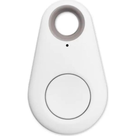 Llavero localizador GPS/antipérdida y antirrobo para equipaje, niños, mascotas, billeteras y llaveros. (Blanco)