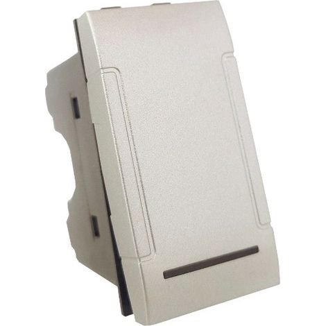 Pulsante unipolare compatibile con living light international air interruttore relè 10A 250V invertitore deviatore campanello silver (1/3)