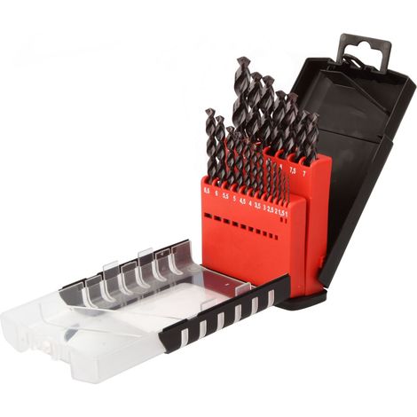 DIAGER Set di punte minerali HSS G3 - 19 pezzi - Ø da 1 mm a 10 mm - 705D