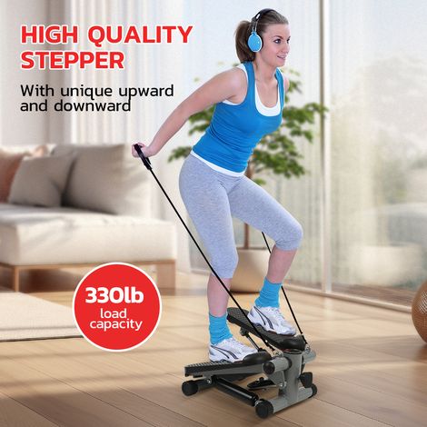 FLITI Mini Stepper Cardio Machine with Resistance Bands, LCD Screen, Non-Slip Pedals, 150kg Capacity, Home Workout, Adjustable Intensity, Quiet and Compact (1/5)