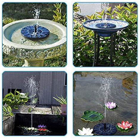 Solarbrunnen – Solarbetriebene Wasserpumpe für Vogeltränken, kleine Teiche, Aquarien und als Dekoration für Terrasse und Garten (1/5)