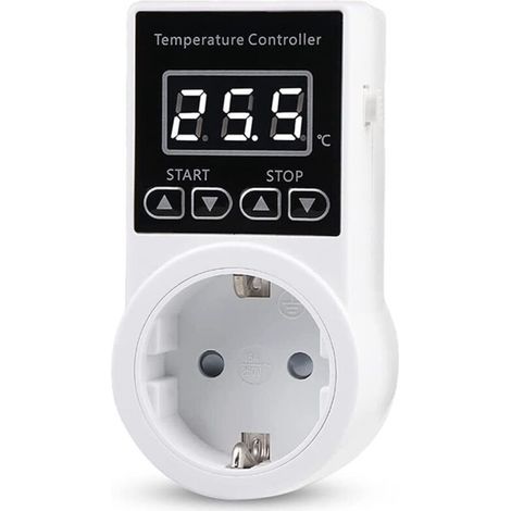 Prise de thermostat numérique étanche – Contrôleur de température 10A 100-240V – Précision ±1% pour serres et incubateurs (1/5)