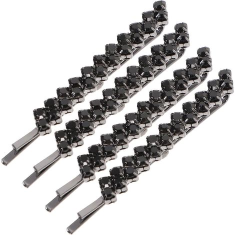 1 lot de 2 paires de magnifiques épingles à cheveux en strass, épingles à cheveux tendance en métal (1/3)