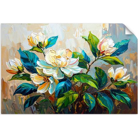 Selbstklebendes Poster – Wandsticker Blumenstrauß Grüne Imitation 30x20 cm (1/3)