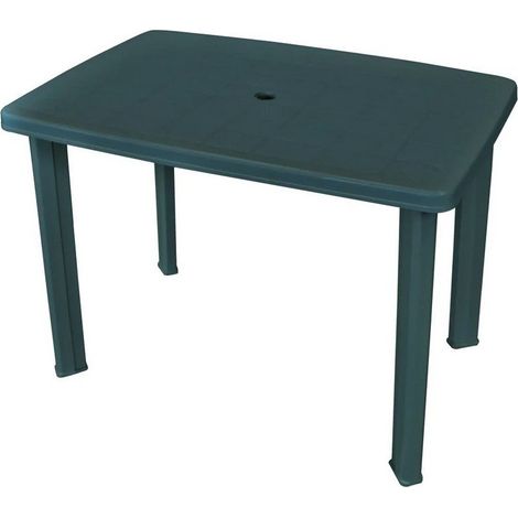 Table de jardin plastique vert Bouka 101cm (1/2)