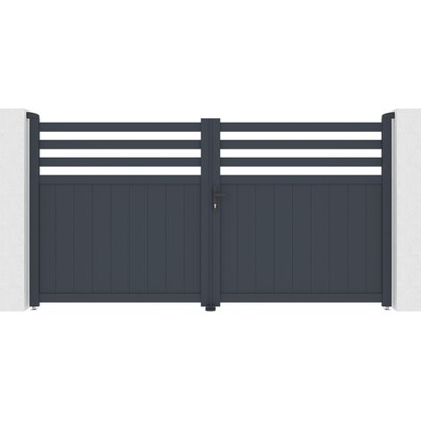 Puerta batiente de aluminio 3m NEVIS 300 x 160 cm (1/4)
