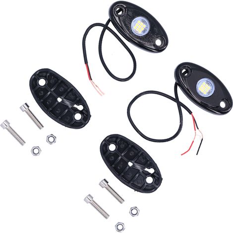 Universelle IP68-zertifizierte, weiße 9-LED-Chassisleuchten für Pkw, Lkw, ATV, RZR und UTV (1/5)