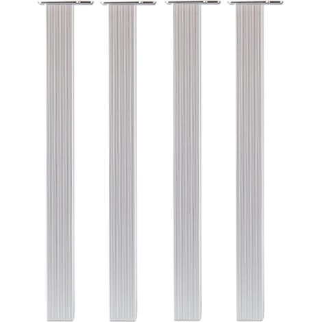 camar Tischfuß Aluminia 60x60mm, Tischbeine höhenverstellbar, Länge 705-735mm gerillt, Aluminium silber 4 Stück (1/3)