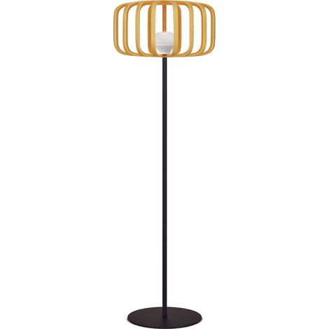 Lampadaire sans fil STANDY BAMBOU Beige Bambou H150cm (1/5)