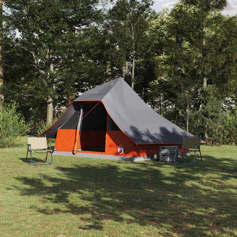 Tienda Tipi Familiar Manual Gris y naranja 364 x 281 x 257 cm (1/5)