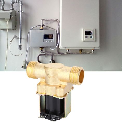 Électrovanne en cuivre, accessoire industriel 1/2 pouce pour chauffe-eau solaires, 24 V CC (1/5)