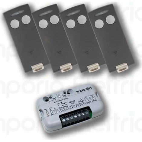 cardin kit complet avec 1 récepteur monocanal et 4 télécommandes radio k-eles504rmc1 (1/2)