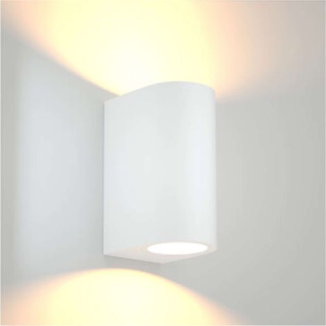 APPLIQUE DRAPION 15X9,5X7CM BIANCO GU10 2X5W - 1 pezzo