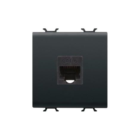 CONNECTEUR RJ45 2M CAT.6 UTP NOIR GEWISS GW12435