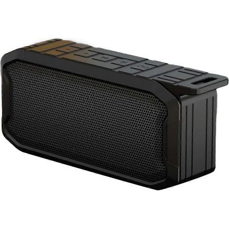 Enceinte Bluetooth Haute Puissance Subwoofer Résistant à l Eau sans Fil Lecteur de Musique Supporte AUX Carte TF Noir (1/5)