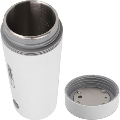 Bouilloire électrique de voyage 300 W 350 ml en acier inoxydable, isolation automatique, mini-bouilloire portable pour café et thé, blanche, prise US 110 V 60 Hz (1/5)