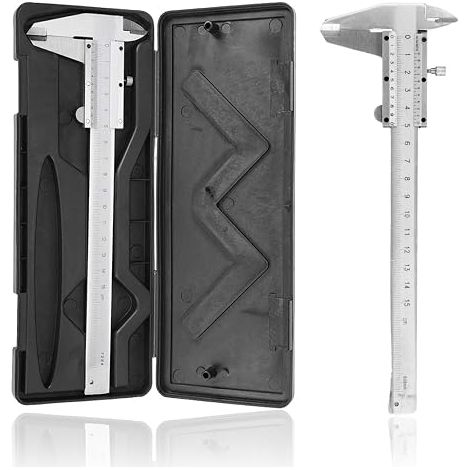 150 mm Vernier Caliper Stainless Steel Clear Scale with Locking Screw for Domestic and Industrial Measurements (Silver) (1/5)