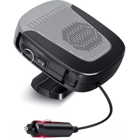Portable car heater with fast heating for car windshields, car defrosting, 12V 150W, cigarette lighter plug, 2-in-1 heater with 360° rotating base (1/5)
