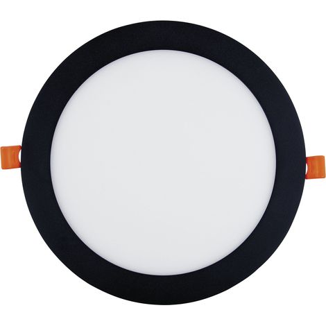Led Spot - Einbaustrahler 21W 3000K warmweiß ohne Led-Punkte - Led Deckenspot ø 225mm, schwarz 230V (1/5)