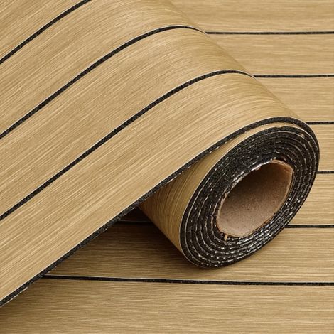 Panneaux Muraux 3D, 40 x 300 cm Panneaux Muraux 3D Aspect Bois Papier Peint Autocollant Mural Plaque Murale 3D Effet Bois, 3D Panneaux Muraux Décoratifs pour Cuisine Chambre Salle de Bain Salon (1/5)