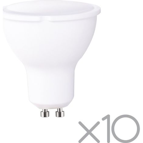 Pack 10 bombillas LED GU10 8W (luz fría)