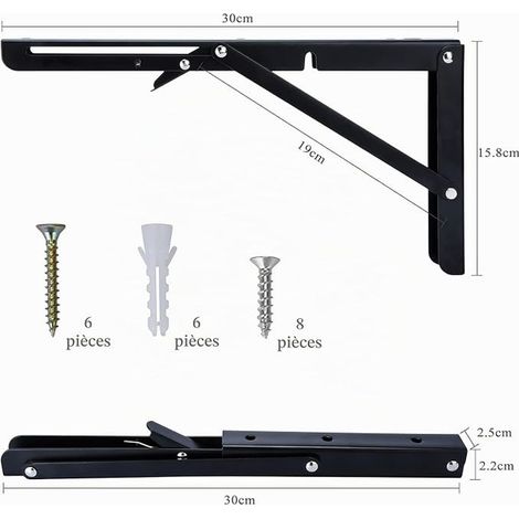 Equerre Pliante 300mm Support Etagere (1/4)
