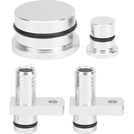 PCV rerouting fitting with rerouting port and resonator jack for GM Duramax 6.6L 2004.5-2010 Silver (1/5)
