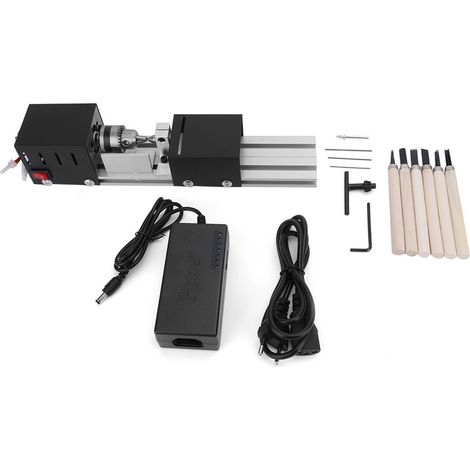 Mini tour CNC pour perles machine à bois ponçage polissage perçage outillage DIY (1/5)