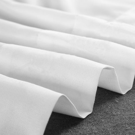 Ensemble de draps doux, couvre-lit à poches profondes, literie de haute qualité, blanc crème, taille 1 place, 3 pièces (1/5)