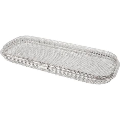 Panier à ustensiles pour lave-vaisselle en acier inoxydable 304, support rectangulaire en maille pour baguettes, petits objets, 11,5x26,5x3,5 cm/4,5x10,4x1,4 pouces. (1/5)