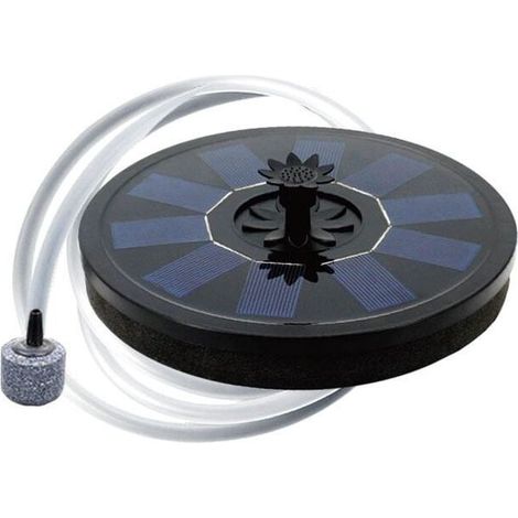 Solar Pond Aerator Oxygen Pump with Air Hose and Stone Bubble Float Aquarium Aerator Fountain (1/4)
