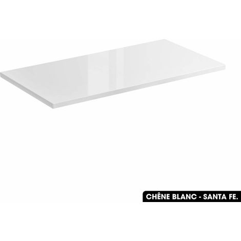 Plan de vasque en bois CHÊNE BLANC - SANTA FE L.120 x P.46 x H.2,5 (1/3)