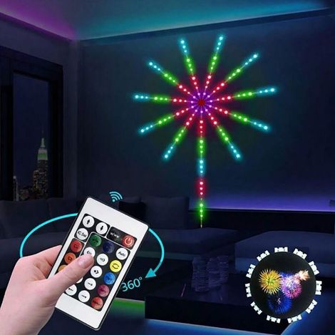 STRISCIA LUMINOSA LED FUOCHI D'ARTIFICIO LUCE MUSICALE NATALE SMART USB NATALE (1/5)
