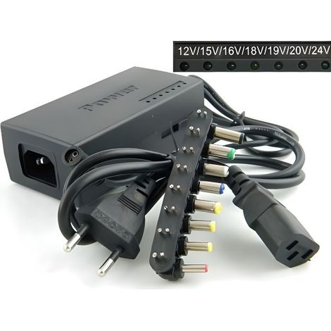 Adaptateur Secteur Alimentation Chargeur Universel PC Portable - LESHP - 96W - Noir - Plastique