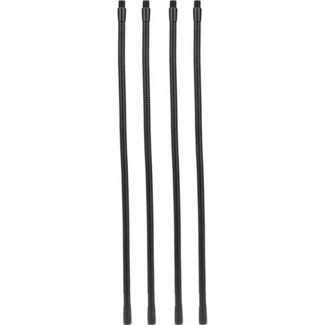 QORVA-Jeffergarden Tuyau de lampe à col de cygne en aluminium, calibre 10mm, Flexible, pour lampe de Table et de bureau, raccords d'éclairage 45cm, 4 pièces