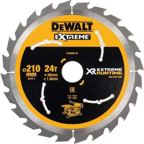 DEWALT Hoja de Sierra de Mesa 210x30 mm 24 Dientes XR Extreme runtime - DT99565