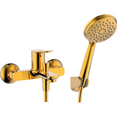 Grupo Bañera Con Kit Ducha Rhio Oro - GME (1/2)