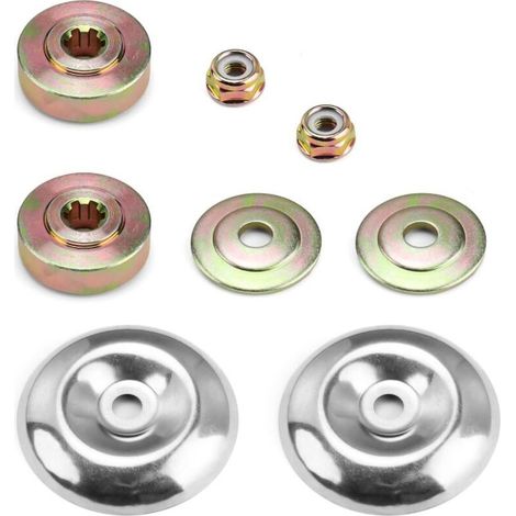 8 Pièces Detachees Debroussailleuse, Kit Ecrou Tete Debroussailleuse Universelle, Kit Fixation Ecrou Lame Boîte, pour Pieces Detachees pour Debroussailleuse et Tondeuses à Gazon (1/4)