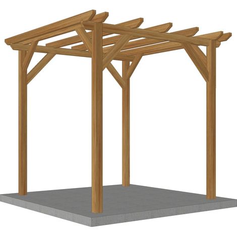 WMU – Garage en bois massif 2.3 x 2.3 m – Bois traité classe 3 – Fabrication 100% française – Visserie incluse