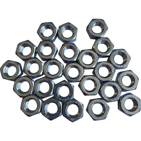 25 ecrous 14 mm hexagonaux en inox a4 aisi 316