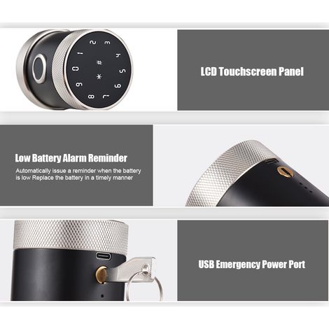 5 in 1 sblocco serratura intelligente senza chiave pulsante di ingresso biometrico con tastiera BT per app Tuya controllo remoto password impronta digitale scheda IC chiave meccanica casa appartamento (1/5)