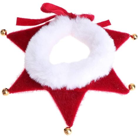 Collar navideño ajustable para mascotas con bufanda, apto para perros, gatos, cachorros y gatitos (talla M, 5 cascabeles). (1/5)
