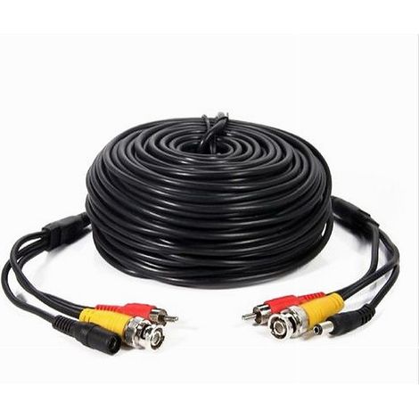 TRADE SHOP - Cavo Coassiale Audio Video Alimentazione Bnc+av+dc 50mt Per Telecamera Cv-tel006 -