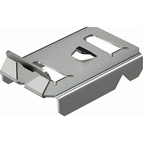 OBO Bettermann Klemmstück für Gitterrinne zur Trennstegbefestigung Edelstahl, rostfrei A2 1.4310 blank, nachbeha..., 30 Stück, 6062282
