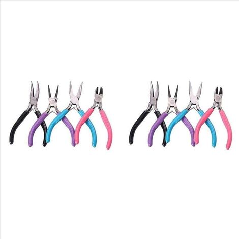 Kit de 8 pinces à bijoux pour la fabrication de boucles d'oreilles et l'enroulement de fils (1/4)