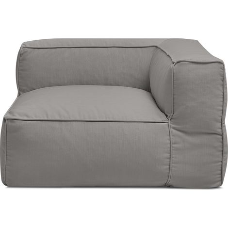 BOBOCHIC - Angle pour canapé de jardin modulable GIULIA avec bâche de protection Gris foncé (1/5)