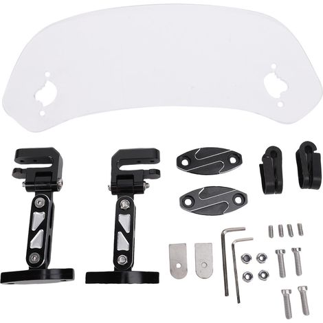 Extension de pare-brise de moto, déflecteur de vent transparent réglable de remplacement pour Z750 Z800 650 Er6f 1000 Gen 1 KLR VStrom XT Small. (1/5)