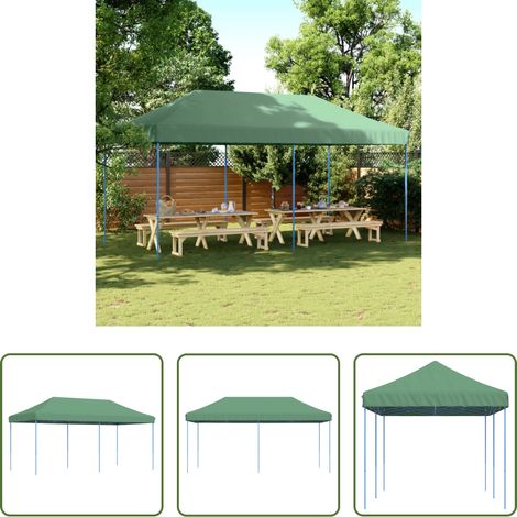 vidaXL Freizeitzelt -  Partyzelt Faltbar Pop-Up Grün 580x292x315 cm (1/5)